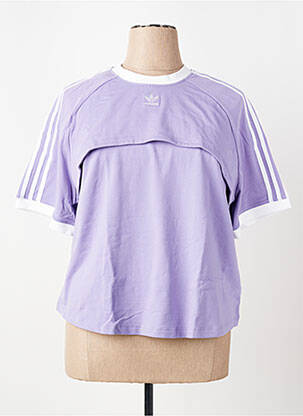 T-marškinys violetinis ADIDAS moteris
