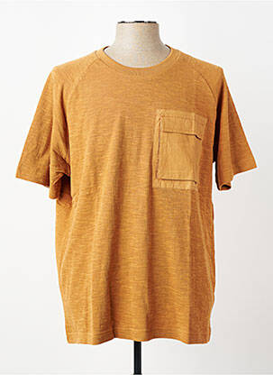 T-marškinys rudas KNOWLEDGE COTTON APPAREL vyras