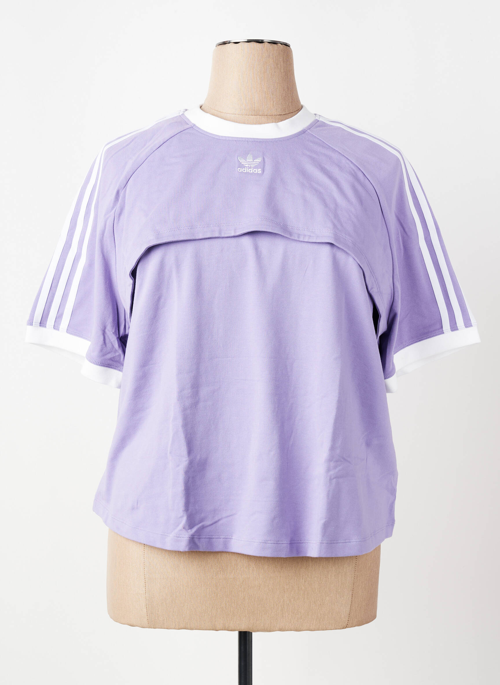 T-marškinys violetinis ADIDAS moteris