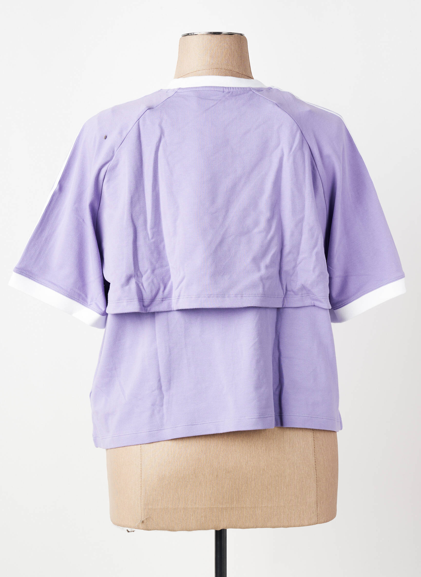 T-marškinys violetinis ADIDAS moteris