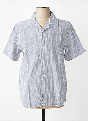 Trumpa rankovė marškiniai mėlyna KNOWLEDGE COTTON APPAREL vyras
