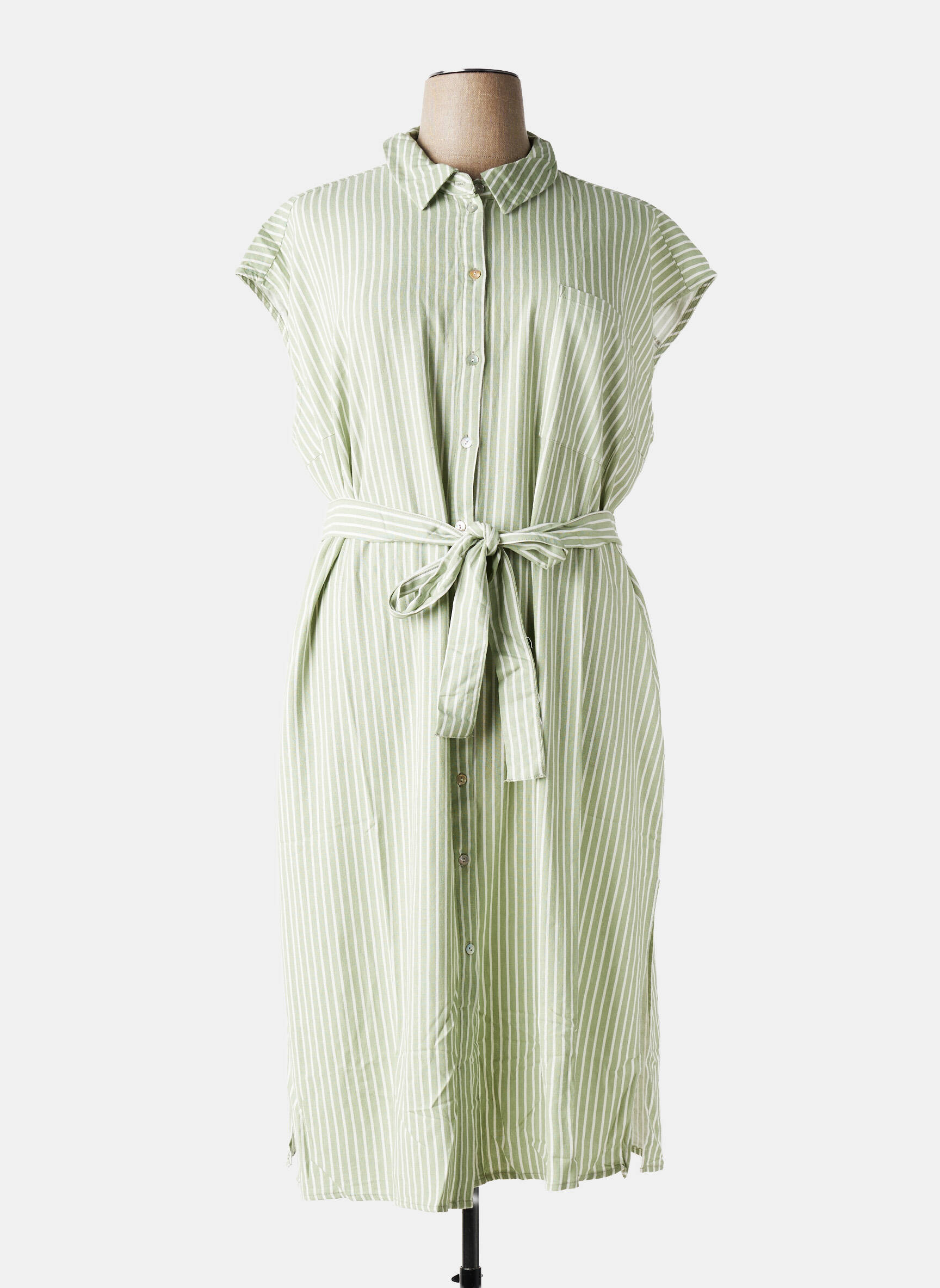 Pusilgių suknelė žalias VERO MODA moteris