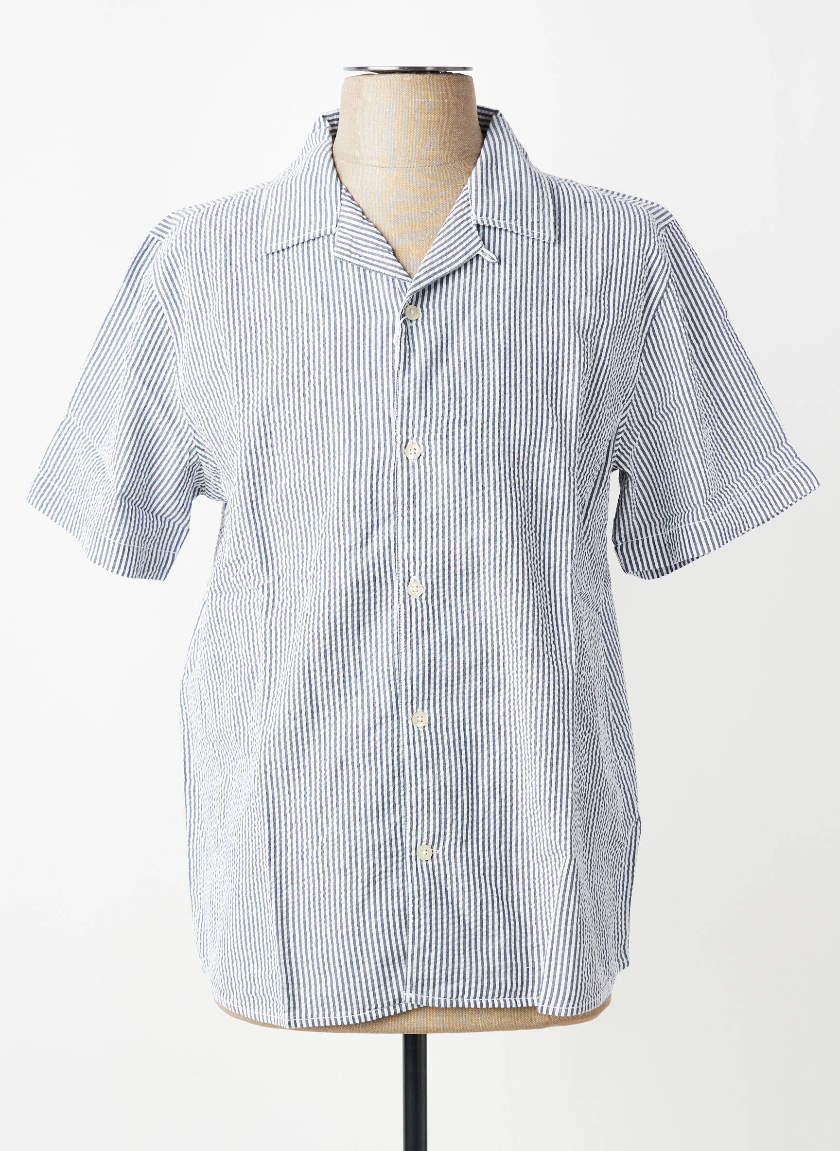Trumpa rankovė marškiniai mėlyna KNOWLEDGE COTTON APPAREL vyras