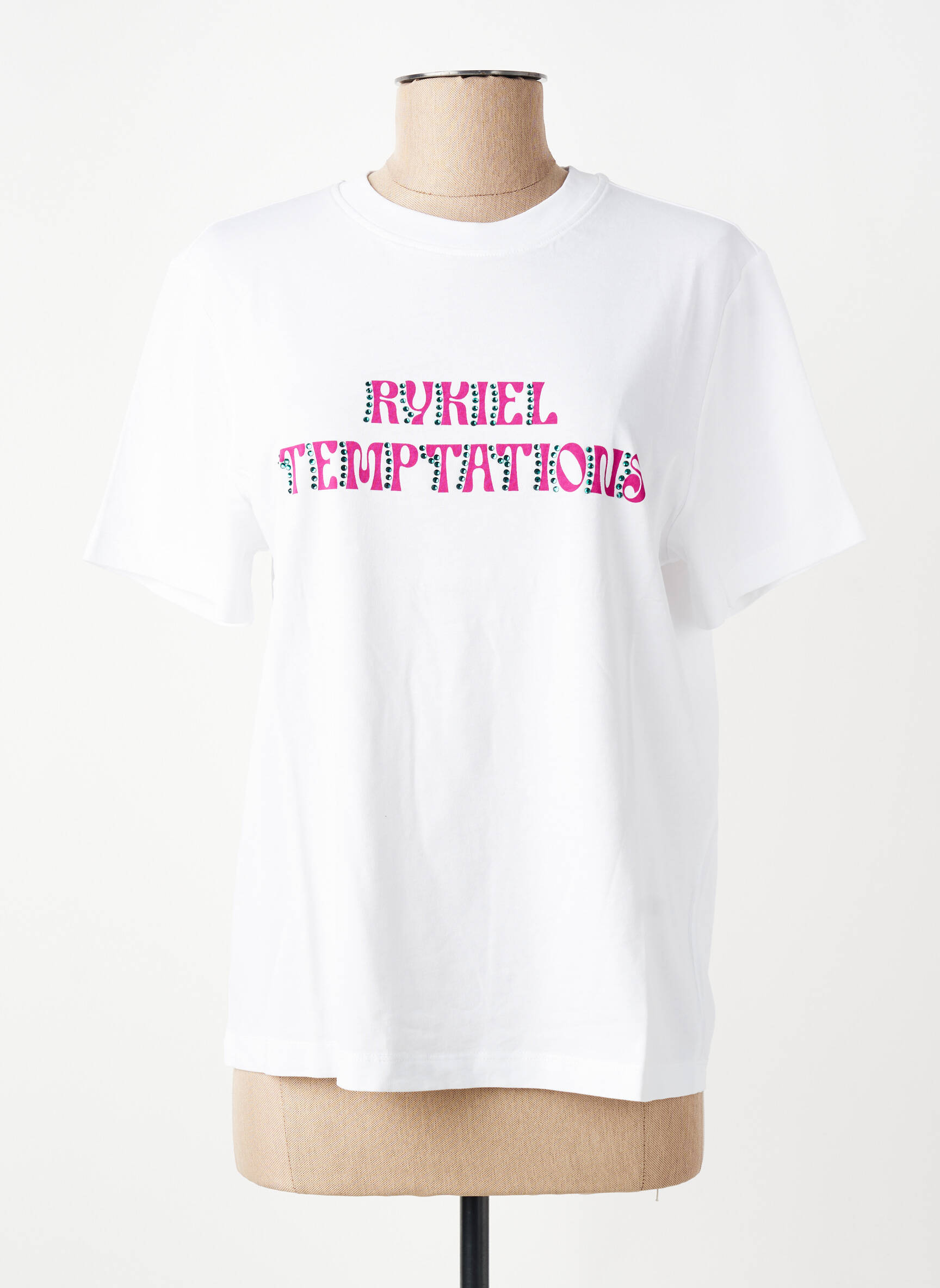 T-marškinys baltas SONIA RYKIEL moteris