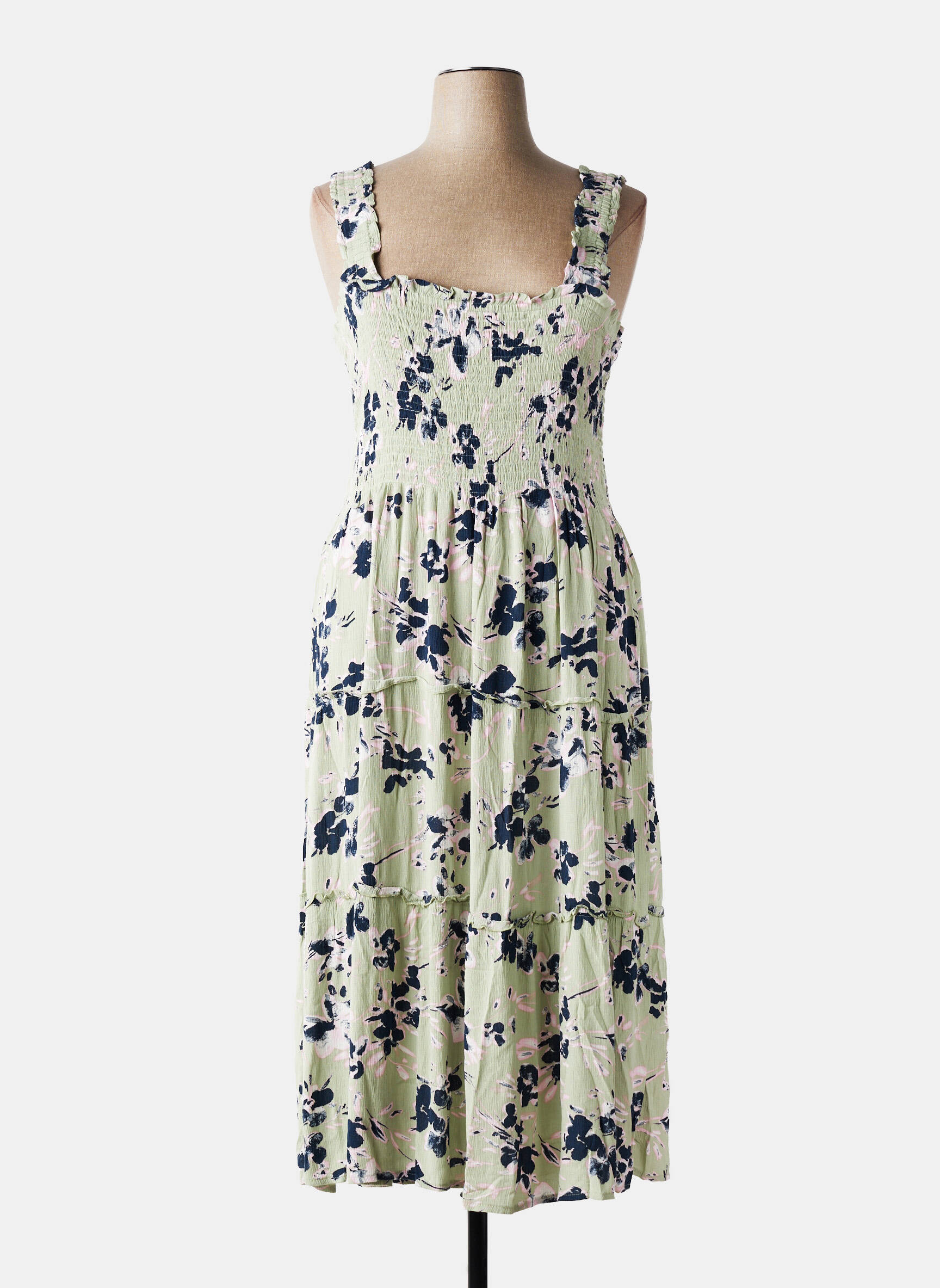 Pusilgių suknelė žalias VERO MODA moteris