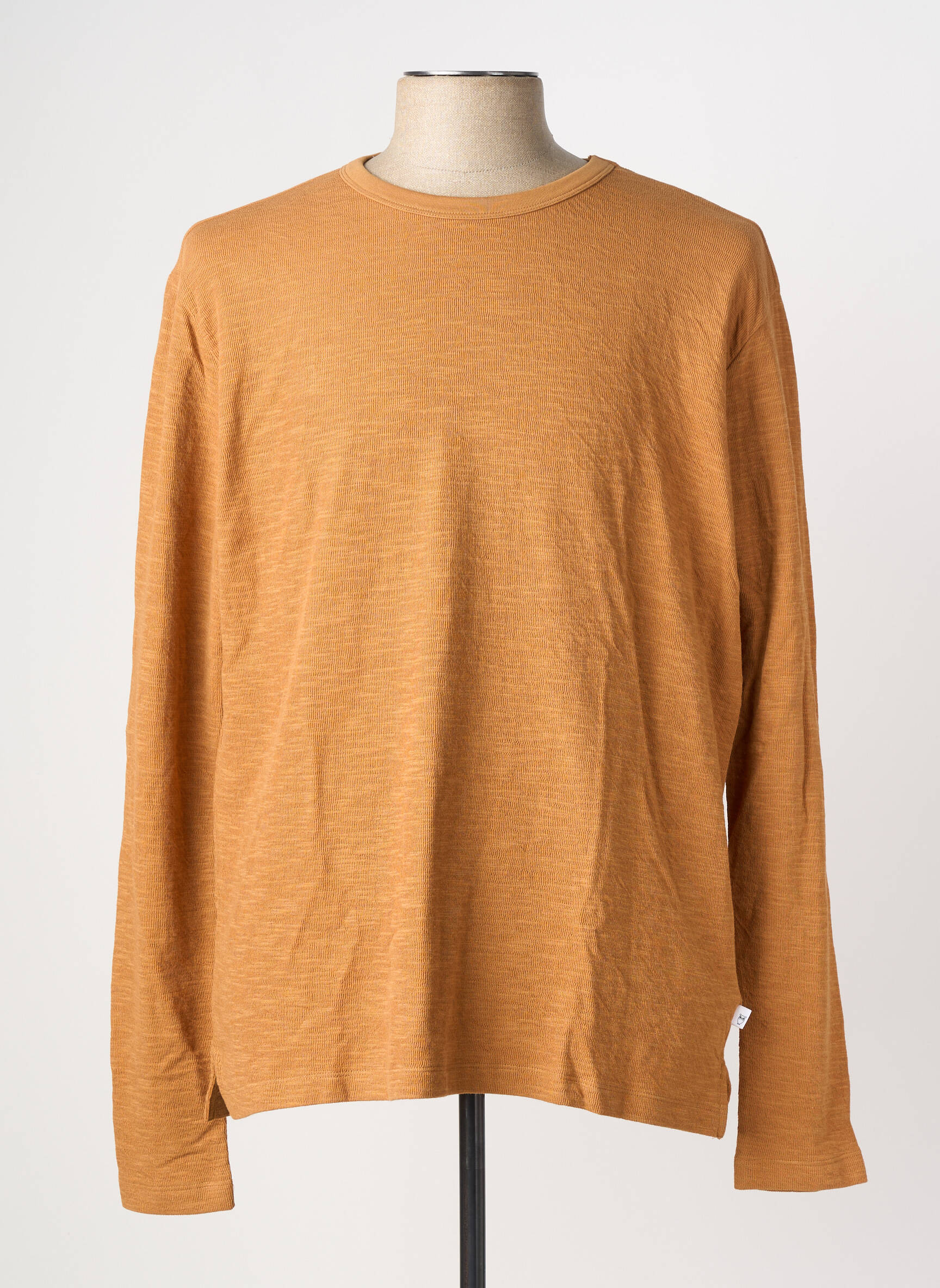 T-marškinys rudas KNOWLEDGE COTTON APPAREL vyras