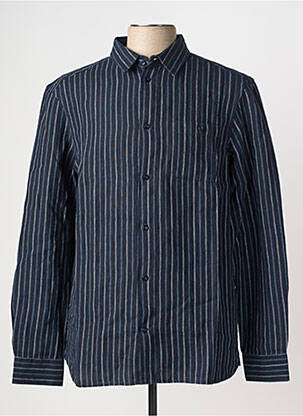 Ilgomis rankovėmis marškinys mėlyna KNOWLEDGE COTTON APPAREL vyras