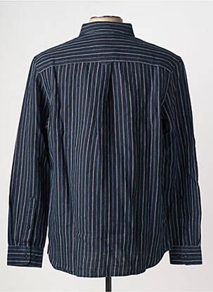 Ilgomis rankovėmis marškinys mėlyna KNOWLEDGE COTTON APPAREL vyras