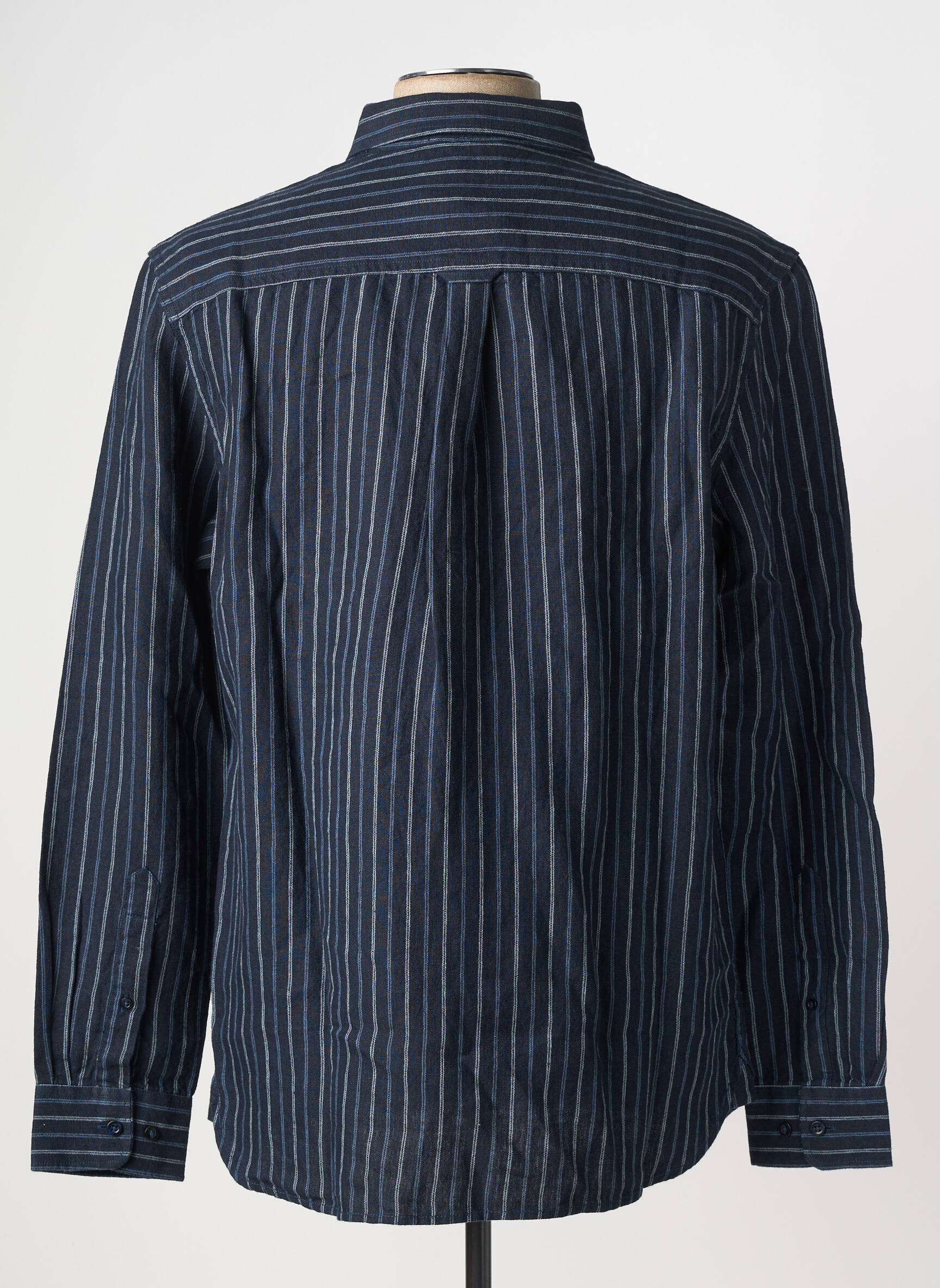 Ilgomis rankovėmis marškinys mėlyna KNOWLEDGE COTTON APPAREL vyras