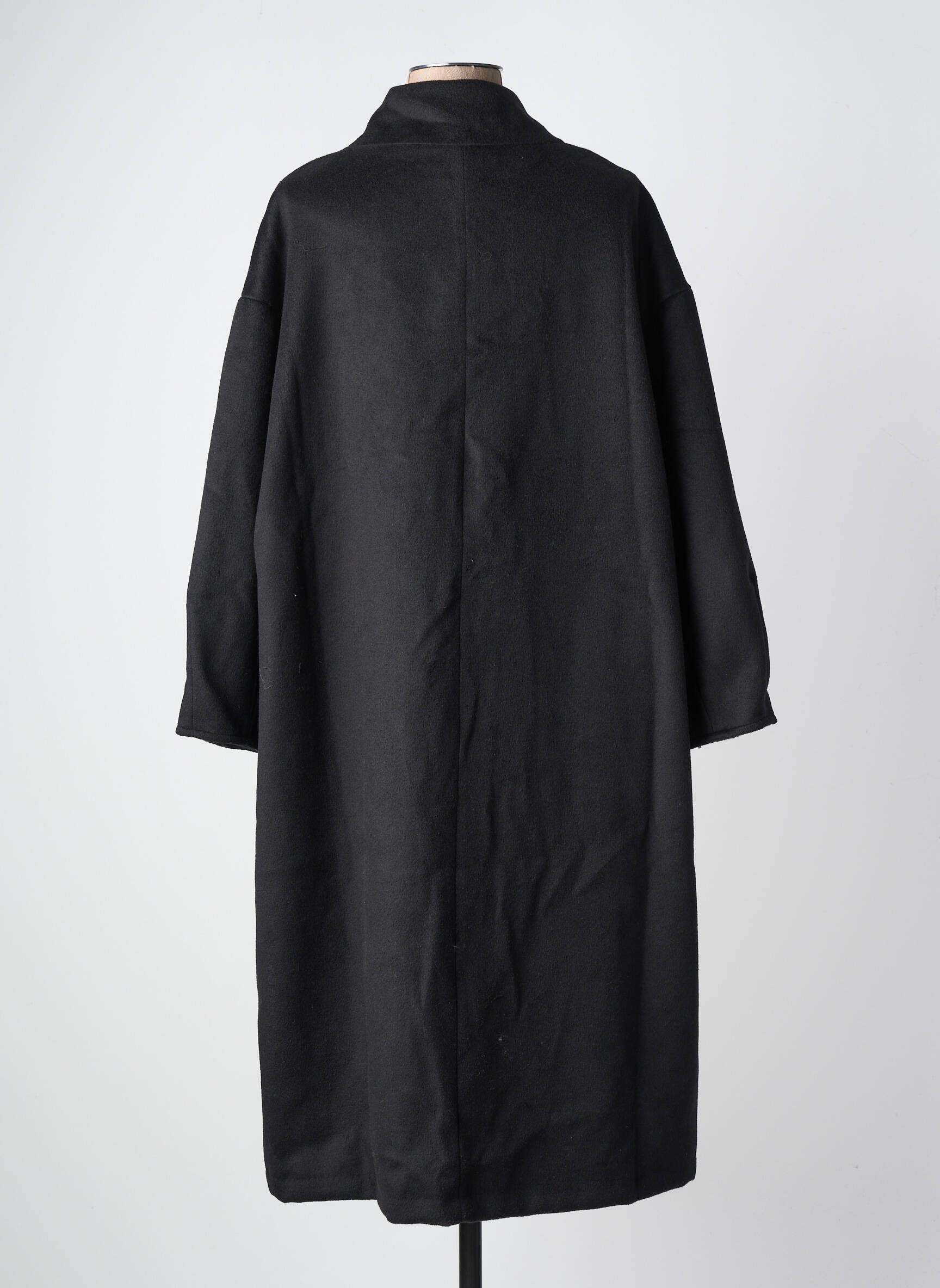 Ilgas paltas juodas MAT FASHION moteris