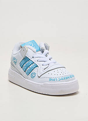 Bėgimo bateliai baltas ADIDAS mergina