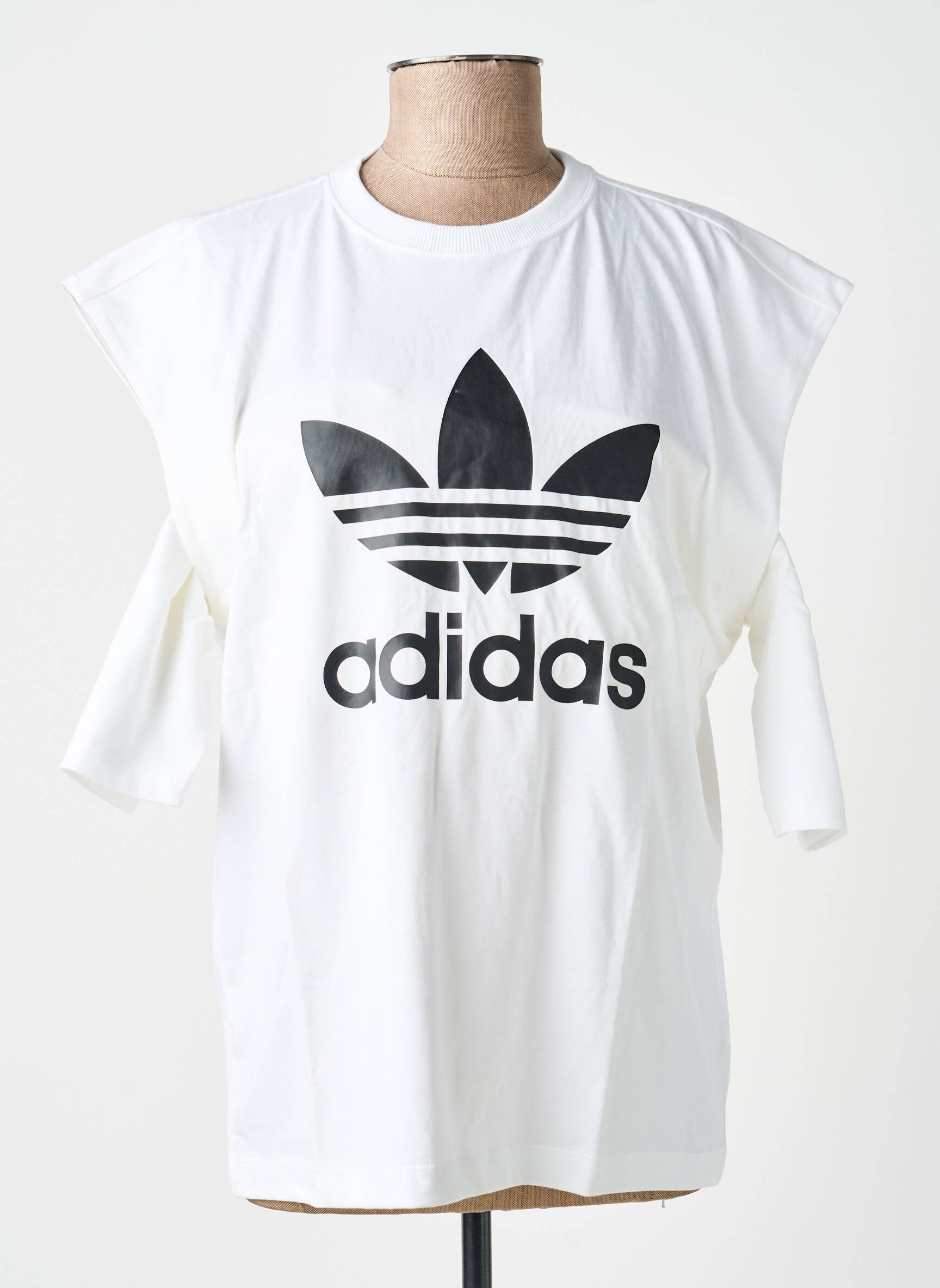 T-marškinys baltas ADIDAS moteris
