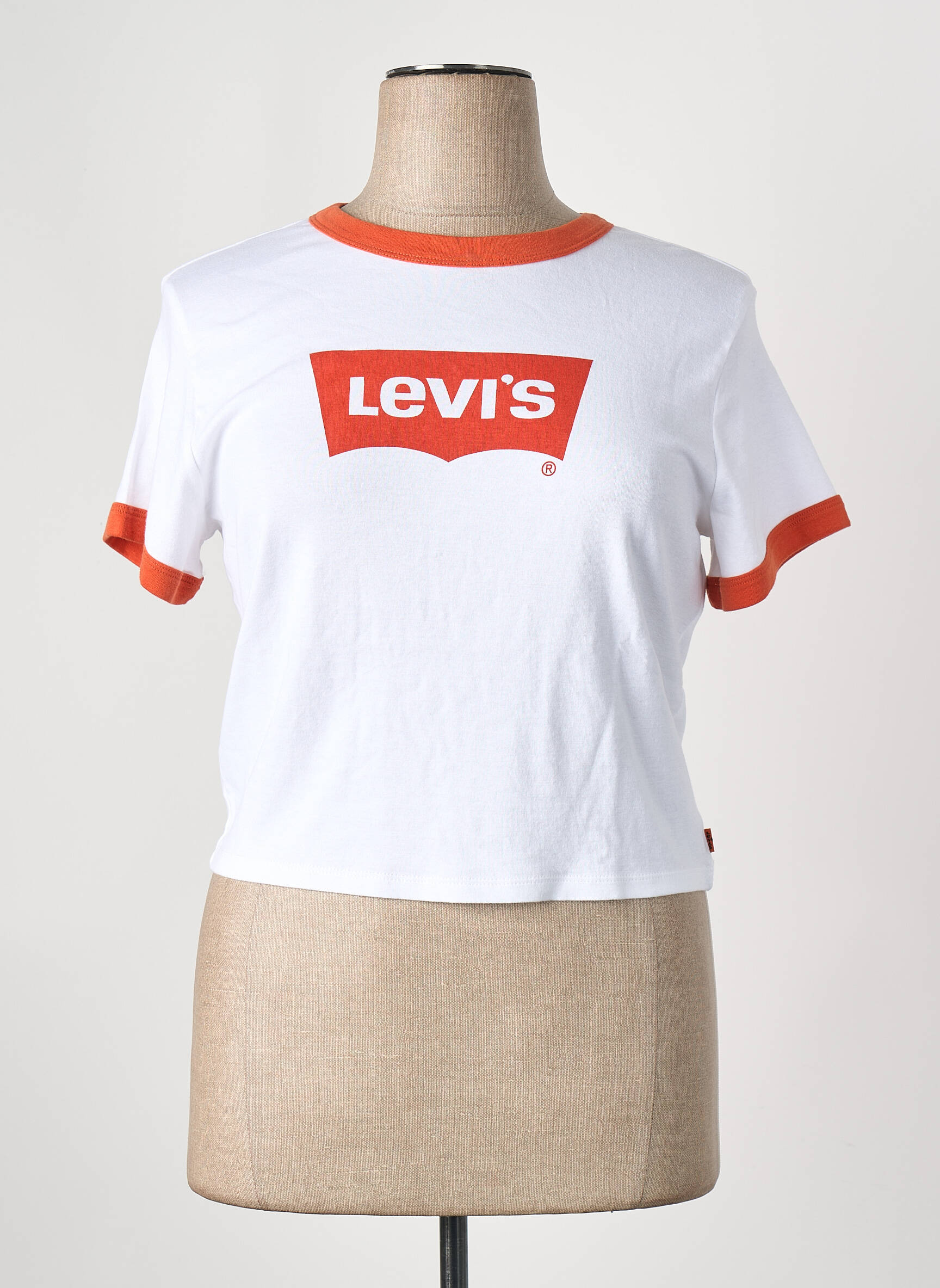 T-marškinys baltas LEVI'S moteris