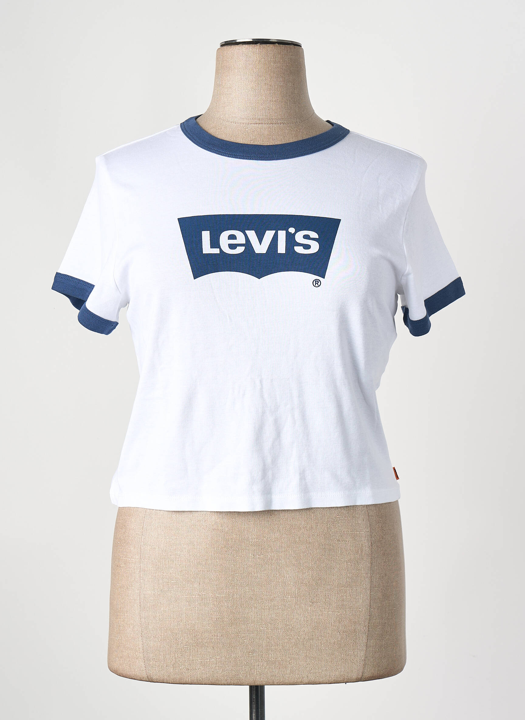 T-marškinys baltas LEVI'S moteris