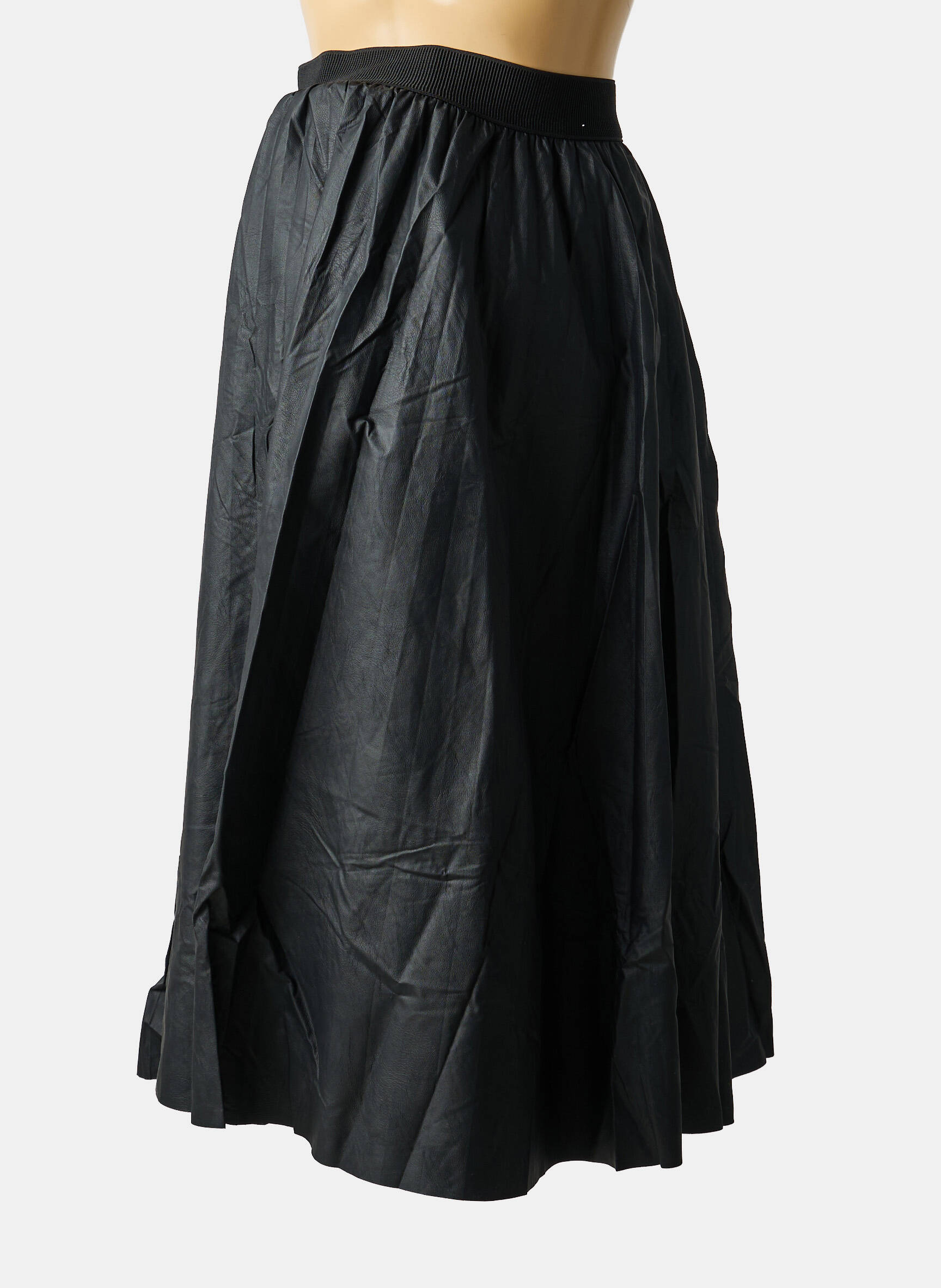 Pusilgis sijonas juodas MAT FASHION moteris