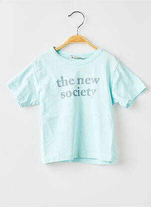 T-marškinys mėlyna THE NEW SOCIETY mergina