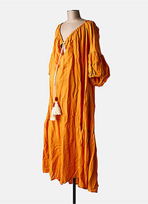 Ilga suknelė oranžinė MAT FASHION moteris