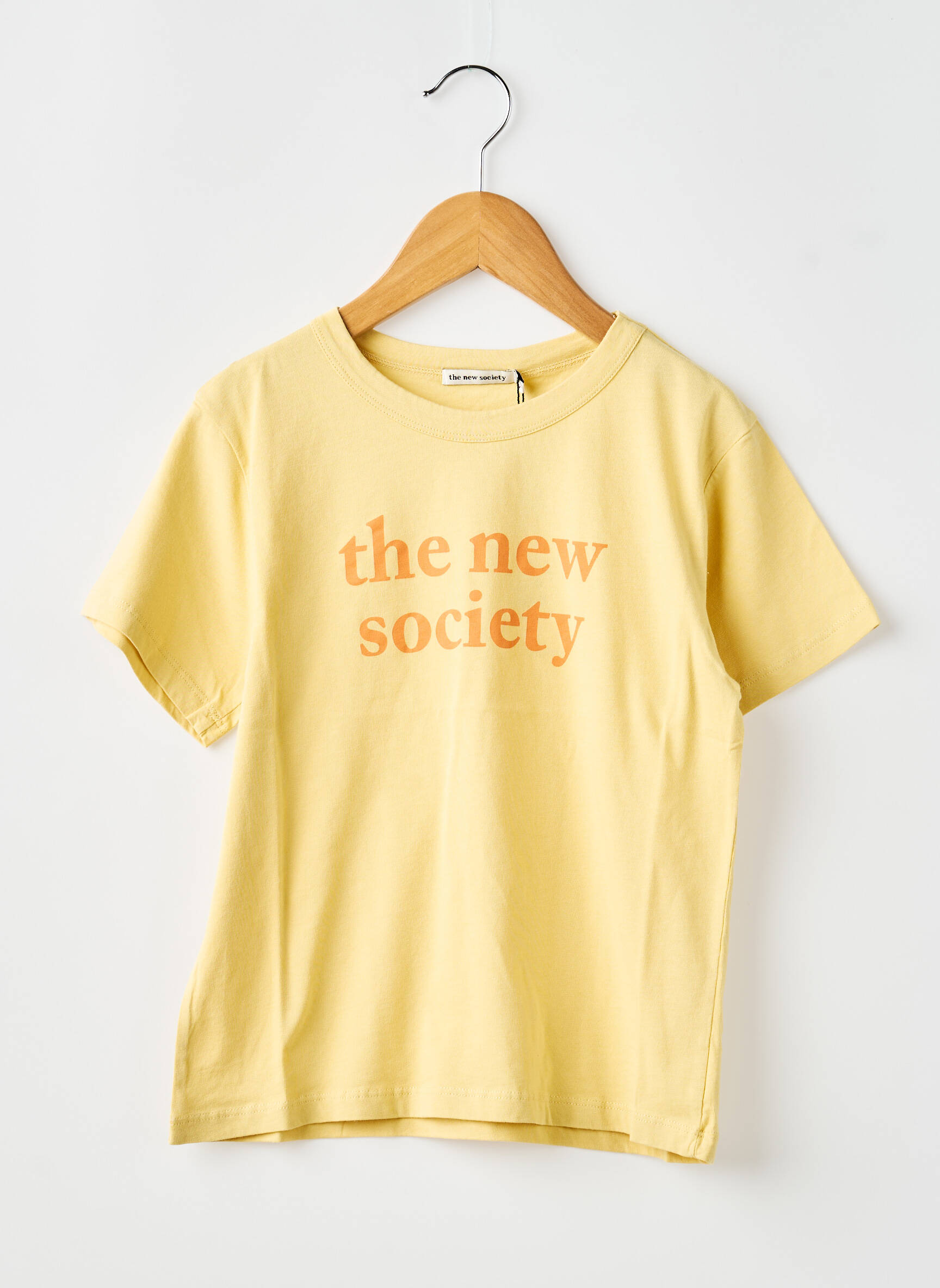 T-marškinys geltona THE NEW SOCIETY mergina