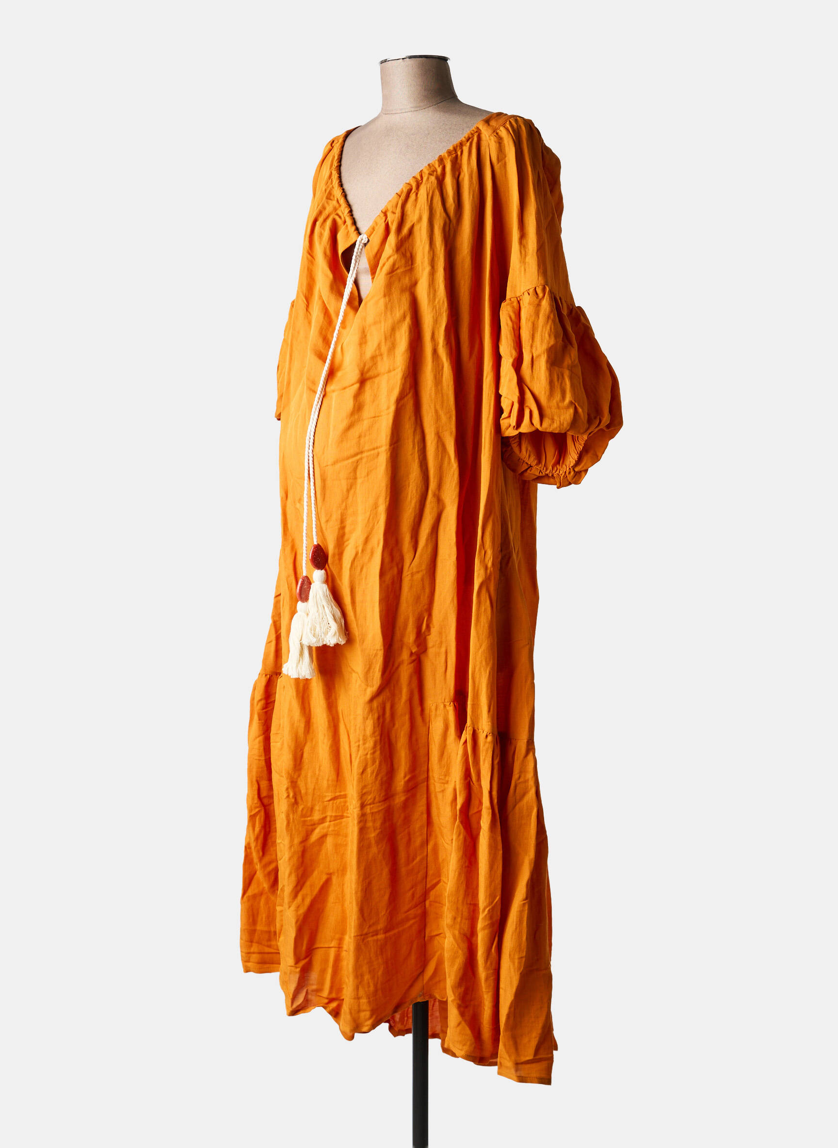 Ilga suknelė oranžinė MAT FASHION moteris
