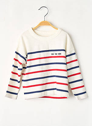 T-marškinys baltas MAISON LABICHE mergina