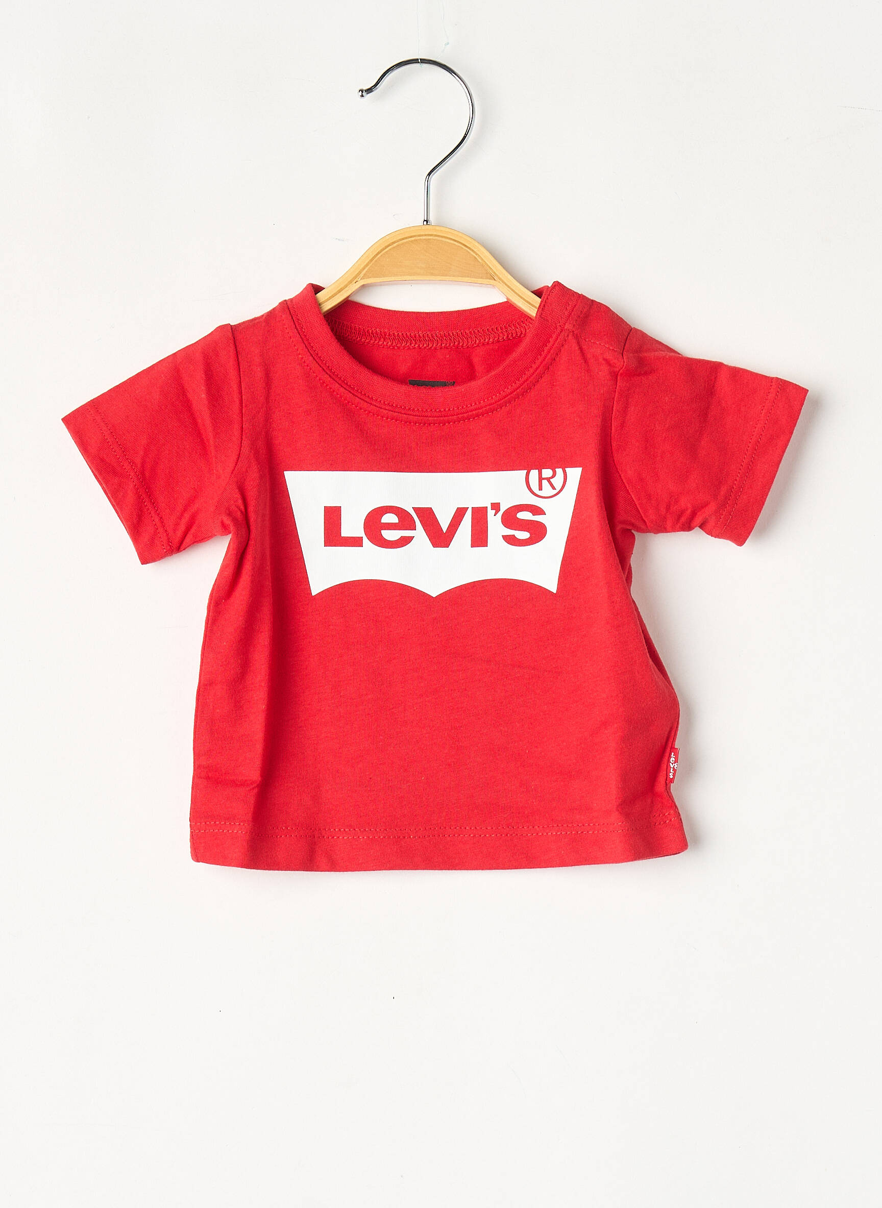 T-marškinys raudona LEVI'S mergina