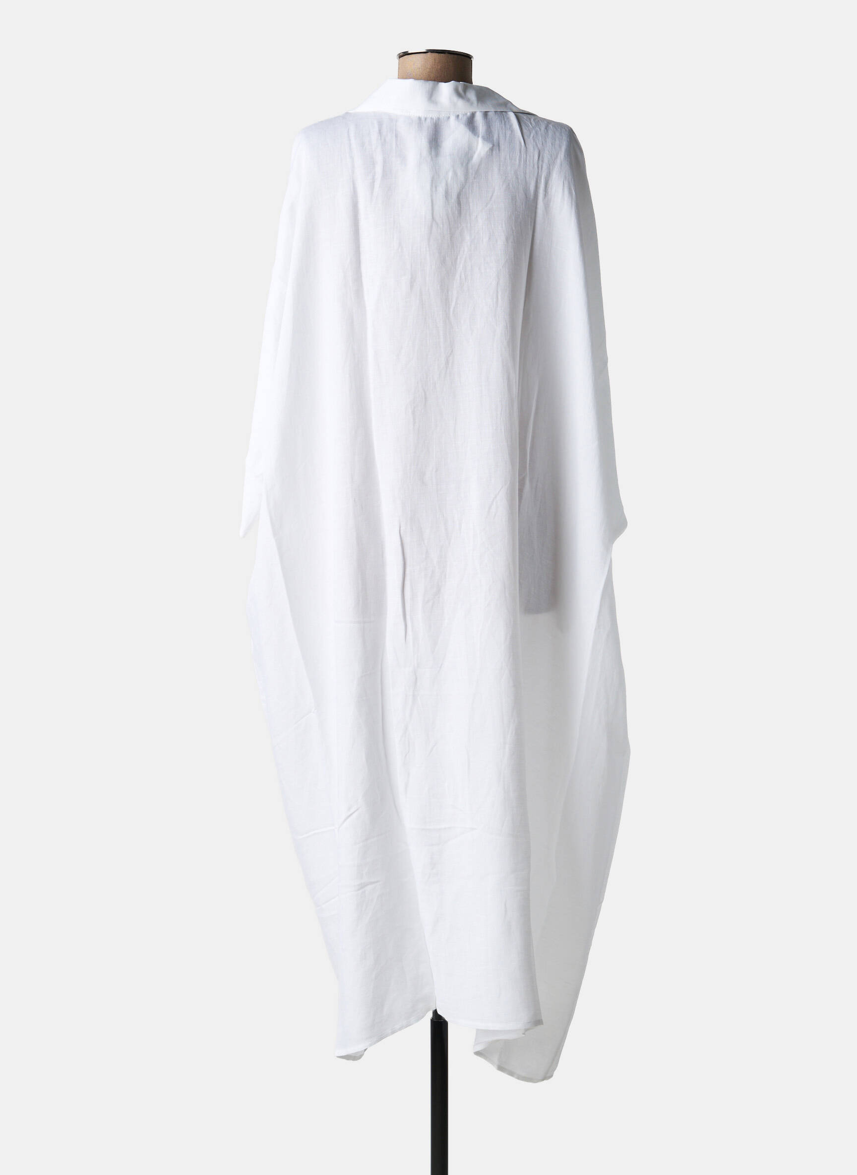 Pusilgių suknelė col v baltas MAT FASHION moteris