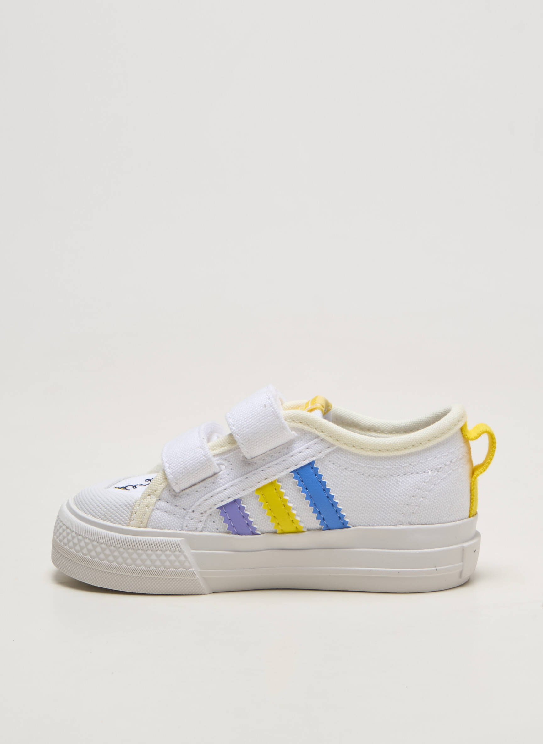 Bėgimo bateliai baltas ADIDAS mergina