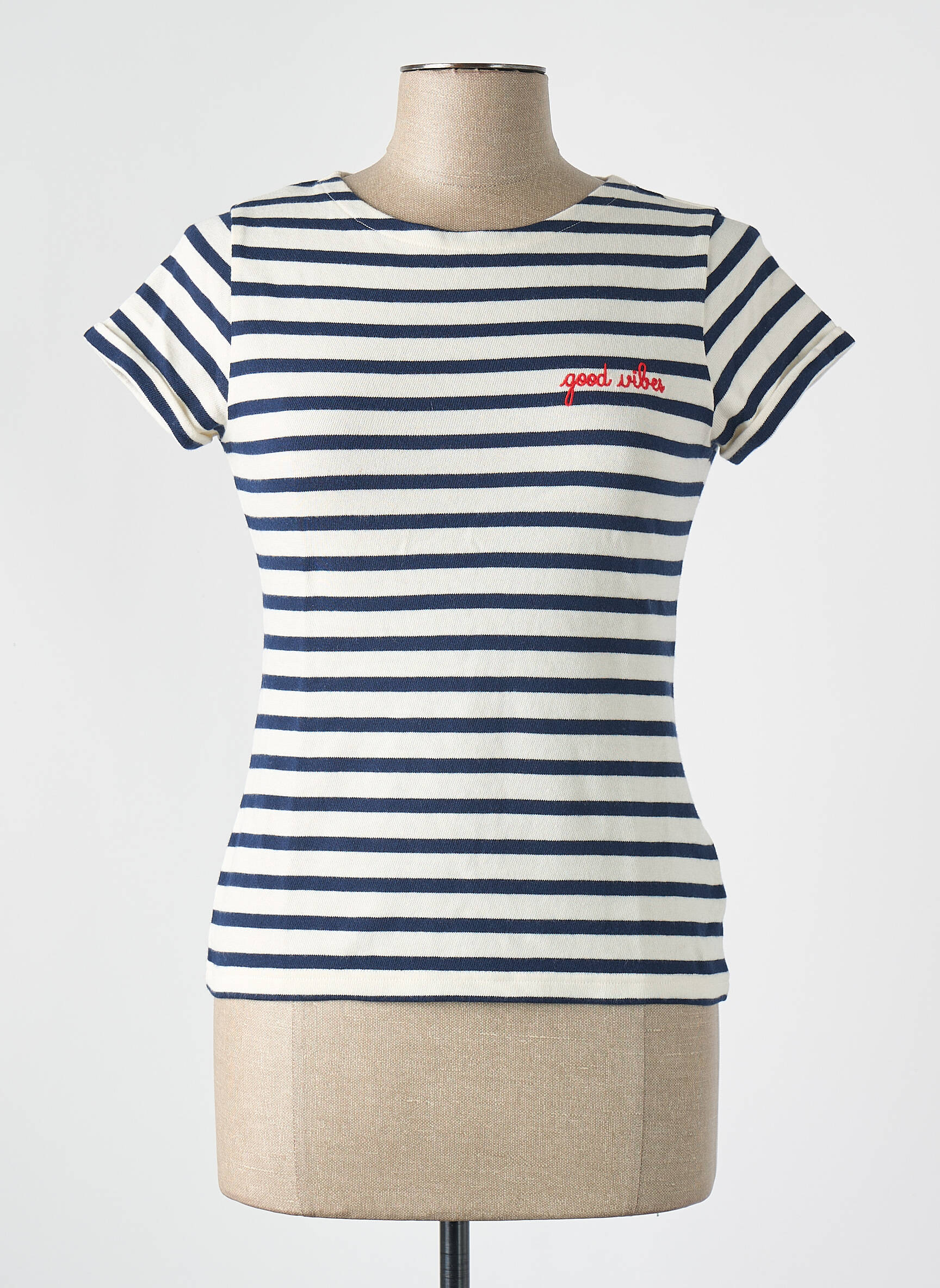 T-marškinys baltas MAISON LABICHE moteris