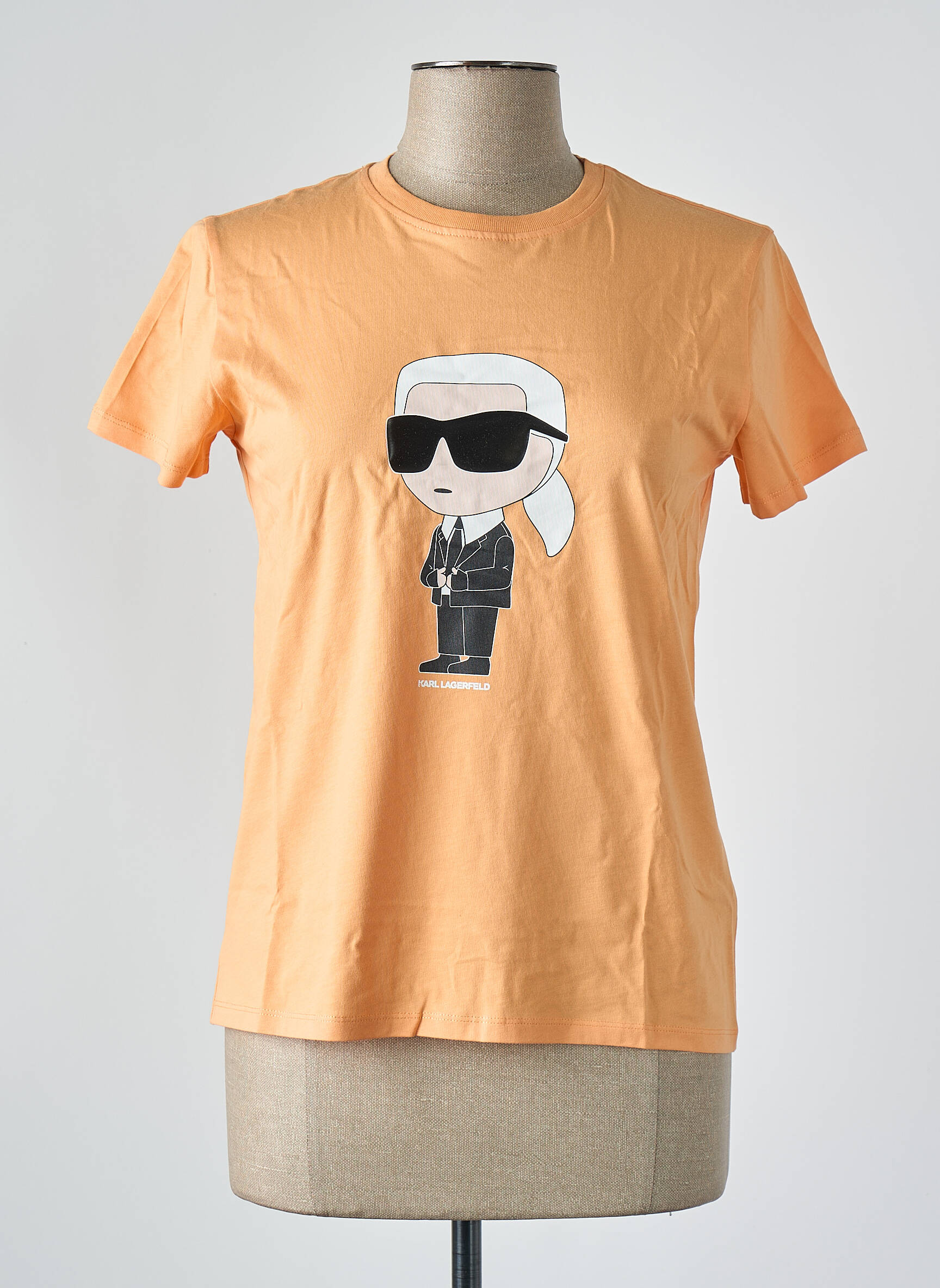 T-marškinys oranžinė KARL LAGERFELD moteris