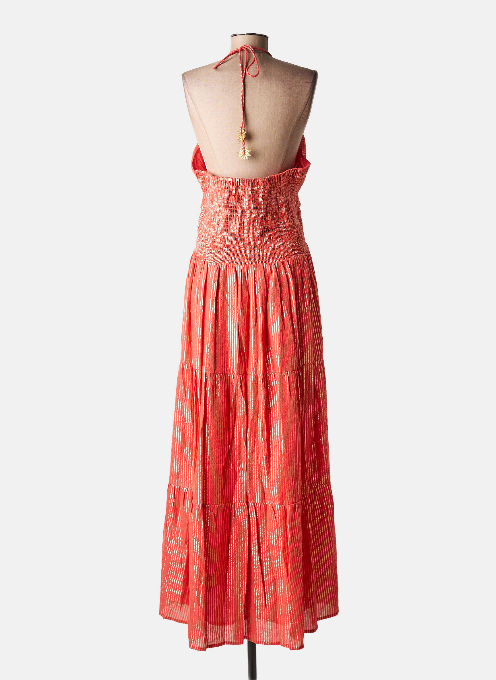 Ilga suknelė oranžinė SUNDRESS moteris